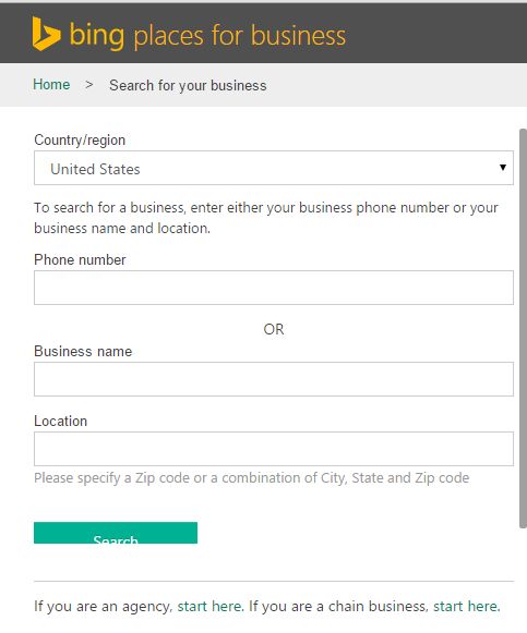 Bing Places for Business
